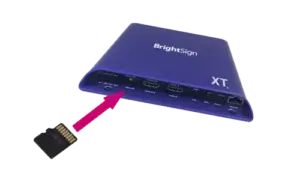 BrightSign XT hardware device SD card swap, Reach Media Network digital signage